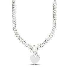 This sweet sterling silver necklace features a heart pendant dangling from a 16-inch link chain. Shining with a high polish finish, the necklace secures with a toggle clasp. Heart Toggle Necklace, Toggle Necklace, Necklace Clasps, Kay Jewelers, Accessories Jewelry Necklace, White Necklace, Necklace Sterling Silver, Toggle Clasp, Sterling Silver Necklace