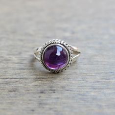 Gemstone - Purple Amethyst metal - sterling silver ring size- all sizes available Natural amethyst sterling silver ring available in all sizes Same design can be available in many other gemstones please contact Please contact me for any query Jewelry will be gift packed in a handmade jewelry box Happy Shopping Adjustable Gemstone Rings With Round Stones, Purple Stackable Jewelry For Promise Ring, Sterling Silver Gemstone Stackable Rings, Adjustable Sterling Silver Crystal Ring With Round Stone, Adjustable Gemstone Rings, Adjustable Silver Amethyst Ring Fine Jewelry, Adjustable Silver Amethyst Ring In Fine Jewelry, Adjustable Silver Amethyst Ring, Nickel-free Sterling Silver Rings With Round Stone