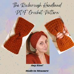 the crochet headband is made to measure