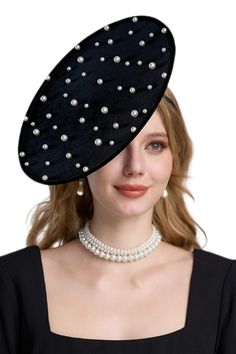 PRICES MAY VARY. Material: 100% handmade. Consist of high quality velvet and imitation pearls. Size: One size fits most. There is a headband included, you need put headband through the hole and adjust it to fit your needs. Design: Complete vintage stylish design, elegant and graceful, removeable headband help you adjust the place of hat. The hat should be lower and cover a little of your face. Occasions: Perfect for Jockey Club, tea party, cocktail, Kentucky Derby, garden party, artistic photo, Crazy Kentucky Derby Hats, 50s Accessories, Vintage Kentucky Derby, Fascinator Hats Outfit, Wedding Velvet, Birthday Poses, Birthday 20, Classy Hats, Tea Hats