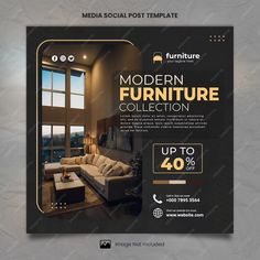 a modern furniture collection advertise flyer