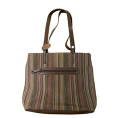 Stone Mountain Vertical Stripe Woven Bag Purse Multicolor Vertical Stripes In Brown Yellow Green Red Brown Leather Trim Measures Approximately 12 Inches Width X 9.5 Inches Height X 3 Inch Depth. Interior Has One Zipper Pocket And Two Open Slip Pockets. Exterior Has One Zipper Pocket Nwot Features: Shoulder Size: Womens Medium Condition: New Without Tags Yellow Retro Shoulder Bag For Everyday Use, Retro Yellow Shoulder Bag, Retro Yellow Shoulder Bag For Everyday, Casual Multicolor Satchel For Errands, Retro Multicolor Hobo Bag For Travel, Casual Yellow Hobo Bag For Everyday Use, Casual Yellow Hobo Bag For Travel, Casual Tan Shoulder Bag For Everyday Use, Vintage Multicolor Bag With Zipper Closure