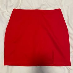 Fashion Nova Red Mini Skirt Size Small Never Worn. Red Pencil Mini Skirt For Summer, Casual Red Pencil Skirt, Trendy Fitted Red Mini Skirt, Red Pencil Mini Skirt For Spring, Red Solid Color Summer Skirt, Trendy Red Mini Skirt For Night Out, Trendy Red Stretch Skirt, Trendy Stretch Red Skirt, High Waist Solid Red Skirt