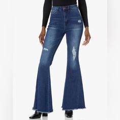 Ymi Womens Jeans Gigi High-Rise Extreme Fit & Flare, Size 7/28 Ymi Jeans, Womens Jeans, High Jeans, Fit & Flare, Women Jeans, High Rise, Color Blue, Size 7, Women Shopping