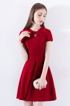 Shop Chic Little Red Dress Short With Bow Knot Sleeves online. SheProm offers formal, party, casual & more style dresses to fit your special occasions. Short Sleeve Mini Dress With Bow For Party, Fitted Mini Dress With Bow And Short Sleeves, Red Short Sleeve Dress With Bow, Elegant Solid Color Mini Length Short Sleeve Dress, Elegant Red Mini Dress With Bow, Chic Short Sleeve Mini Dress With Bow, Elegant Red Mini Dress With Short Sleeves, Chic Red Mini Dress With Bow, Short Sleeve Evening Dress With Bow