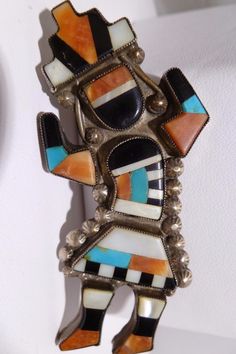 Mosaic Inlay, Inlay Jewelry, Zuni Jewelry, Stone Inlay, Pin Pendant, Abalone Shell, American Jewelry, Natural Turquoise, Native American Jewelry