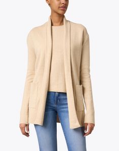 Sable Beige Cotton Cashmere Travel Coat | Burgess Travel Cardigan, Travel Coat, Open Stitch Sweater, Skirt And Top Dress, Floaty Dress, Cashmere Yarn, For A Reason, Cashmere Cardigan, Lightweight Knit