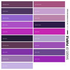 the color scheme for shades of purple