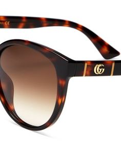 Gucci Women's Round Sunglasses, 56mm Gucci Brown Tinted Sunglasses, Gucci Brown Polarized Sunglasses, Modern Brown Gucci Cat Eye Sunglasses, Classic Brown Gucci Sunglasses, Gucci Brown Cat Eye Sunglasses With Tinted Lenses, Designer Brown Gucci Sunglasses, Classic Gucci Tortoiseshell Sunglasses, Luxury Gucci Tortoiseshell Sunglasses, Round Sunglasses Women