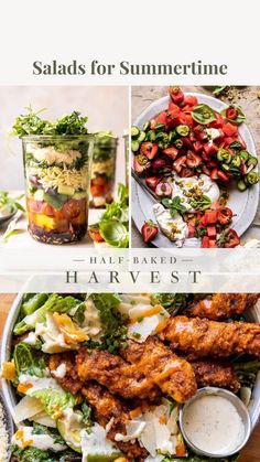 salads for summertime with chicken and vegetables