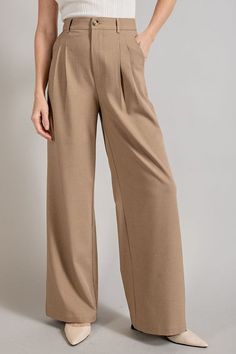 Effortlessly chic and comfortable, our Flowy and Relaxed Straight Leg Pants feature pleats and pockets for added style. They offer all-day comfort. Perfect for dressing up or down, these pants are a versatile addition to your wardrobe.Model Spec: Model is 5'8" and wearing a small.Made in China Style: Casual Print / Pat Different Pants Styles For Women, Straight Trousers Women, Women Pants Design Trousers, Loose Formal Pants, Pant Trousers Women Outfit, Classic Pants Women, A Line Pants, Straight Pants Design, Style Pants Women