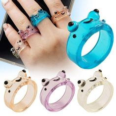 Describe: color as shown Material: Resin Size: One Size (Size 7),Inner diameter about 17mm (0.67in) 1. This frog ring is made of high-quality resin and made with exquisite craftsmanship, with a smooth surface and not easy to fade, it is of high quality and can be worn for a long time. 2. This frog ring is very lightweight and simple in design. It won't look bulky on your fingers or even forget it's there. 2. GIFT: If you want to give to your mother, sister or friend, then this friendship ring is Fun Rings, Frog Ring, Best Friend Rings, Weird Jewelry, Friend Rings, Friendship Ring, Friendship Rings, Dress Design Sketches, Matching Rings