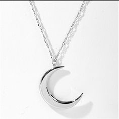 Beautiful Crescent Moon In Silver! Luna Necklace, Moon Color, Crescent Moon Necklace Silver, India Hicks, Moon Necklace Silver, Crescent Moon Necklace, Moon Necklace, Necklace Silver, Crescent Moon