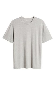 Lightweight and versatile, this burnout-inspired T-shirt made with cotton and viscose makes a great choice for layering and always looks great on its own. Crewneck Short sleeves 50% polyester, 38% cotton, 12% viscose Machine wash, tumble dry Imported Heather Grey, Looks Great, Layering, Short Sleeves, Nordstrom, Crew Neck, Collage, Grey, T Shirt