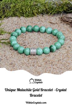 Elevate your style with our stunning Malachite Gold Bracelet ✨ Handmade with genuine malachite stones and elegant gold accents, this crystal bracelet is a must-have accessory for any outfit! Shop now and add a touch of luxury to your look 💫 #malachitebracelet #crystalbracelet #goldbracelet Adjustable Malachite Bracelet, Malachite Bracelet Jewelry Gift, Malachite Gemstone Bracelet, Green Onyx Bracelets - Gift, Green Malachite Spiritual Beaded Bracelets, Spiritual Green Malachite Beaded Bracelets, Malachite Gemstone Bracelets As Gift, Adjustable Green Malachite Jewelry, Green Malachite Bracelets For Gifts