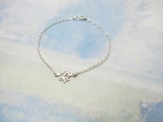 Sterling Silver Anklet, Lotus Anklet, Yoga Jewelry Silver Spiritual Anklets As Gift, Zen Jewelry, Silver Anklet, Sterling Silver Anklet, Brooch Necklace, Yoga Jewelry, Silver Anklets, Men's Jewelry Rings, Anklet Bracelet