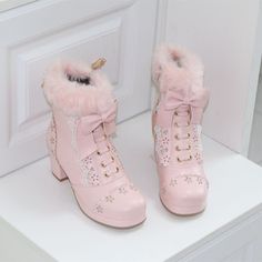 👠 Shoes 💜 sugarplum · y2k, coquette, egl, cosplay fashion and home decor store 💜 Powered by Storenvy Winter High Heels, Hime Gyaru, Chinese Fashion Street, Cute Shoes Heels, High Heels Boots, Japanese Sweet, Gyaru Fashion, Y2k Coquette, Pu Heels