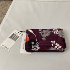 In Pressed Flowers Bifold Wallet, Vera Bradley Bags, Pressed Flowers, Wristlets, Vera Bradley, Clutches, Bag Lady, Wallet, Purple