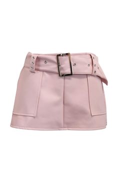 Front zip closure Micro mini skirt with shorts-like lining Comes with matching belt Product Specification : 85%Polyurethane 15% Polyeter Professional Clean Only / Do Not Tumble Dry Model's height is 5′ 5″ (170cm) Bust 30in Waist 24in Hip 33in and wearing S/M Estilo Cyberpunk, Rok Mini, Skirt With Belt, Retro Skirt, Mini Moderns, Dressing Sense, Pink Mini Skirt, Micro Mini Skirt, Micro Mini