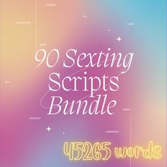 the text reads,'90 sexing scripts bundle'in white letters on a multicolored background