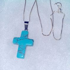 Handmade Turquoise Cross Sterling Silver Necklace. Stone Is Natural Turquoise Cross.Turquoise Has Properties Of Love, Compassion And Healing. Comes With Gift Box. Necklace Is 16” Sterling Silver. Adjustable Turquoise Cross Jewelry, Blue Bohemian Necklace With Cross Pendant, Bohemian Blue Cross Pendant Necklace, Adjustable Turquoise Necklace For Gift, Adjustable Turquoise Necklace As A Gift, Adjustable Light Blue Turquoise Necklace Gift, Handmade Turquoise Cross Necklace, Handmade Turquoise Cross Pendant Necklace, Handmade Light Blue Sterling Silver Necklaces