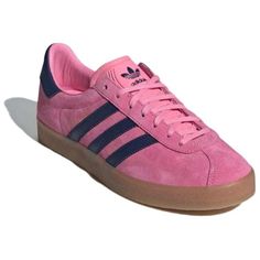 adidas Gazelle 85 'Bliss Pink Dark Blue' ID0846-KICKS CREW Pink And Navy Adidas, Adidas Shoes Pink, Pink And Blue Sambas, Blue And Pink Sambas, Blue And Pink Adidas, Adidas Pink, Pink Adidas Gazelle, Pink Gazelle, Pink And Navy Adidas Gazelle