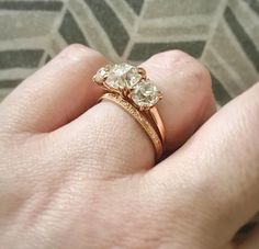 This is the "Newport" classic three stone ring. The ring is low profile and easy to wear, yet elegant and sophisticated. Sparkling Diamond Ring, 3 Stone Engagement Ring, Engagement Ring Inspiration, 3 Stone Engagement Rings, Three Stone Engagement Ring, Classic Wedding Rings, Three Stone Ring, Dream Engagement Rings, Stone Engagement Ring