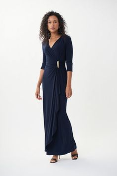 Cocktail Wedding Outfit, Elegant Long Dress, Brooch Dress, Evening Dress Floor Length, Cocktail Wedding, White Button Down Shirt, Cocktail Attire, Panel Dress, Joseph Ribkoff