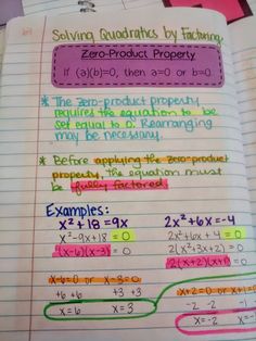 an open notebook with writing on it and two different types of numbers in the pages