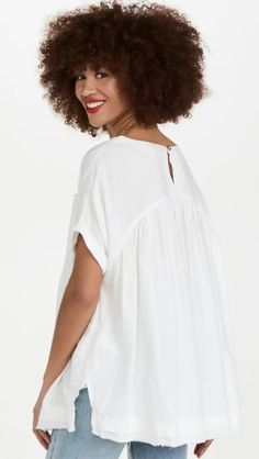 Free People Moon City Top | Shopbop Linen Short Sleeve Tops For Daywear, Short Sleeve Linen Tops For Daywear, Linen Short Sleeve Blouse For Day Out, Short Sleeve Linen Blouse For Day Out, Linen Tops With Rolled Short Sleeves, Summer Short Sleeve Blouse With Button Back, Linen Short Sleeve Blouse For Daywear, Short Sleeve Linen Blouse For Daywear, Linen Blouse With Rolled Sleeves For Daywear