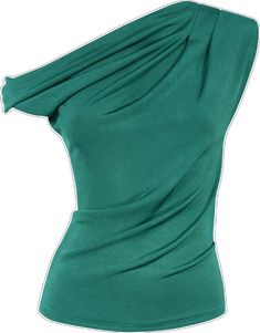 Trendy Green Evening Top, Green Asymmetrical Top For Party, Elegant Green Stretch Top, Chic Green Tops For Evening, Chic Green Asymmetrical Top, Asymmetrical Green Stretch Top, Green Asymmetrical Stretch Top, Green Stretch Asymmetrical Top, Green Stretch Tops For Evening