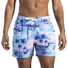 Enjoy a comfortable, stylish fit with these Men's Chubbies 5.5-inch swim trunks. Enjoy a comfortable, stylish fit with these Men's Chubbies 5.5-inch swim trunks. Stretch mesh liner 5.5-in. approximate inseam Secret inside pocket Back pocket Made out of our 4-way stretch fabricFIT & SIZING Elastic waistband Drawstring closureFABRIC & CARE Polyester, spandex Mesh lining Machine wash Imported Size: L 5 INCH. Color: Pastel Blue. Gender: male. Age Group: adult. Blue Swimwear With Built-in Shorts For Vacation, Blue Tropical Swim Trunks, Casual Relaxed Fit Swim Trunks For Pool, Blue Tropical Swim Trunks For Pool, Blue Tropical Short Swimwear, Tropical Style Blue Swim Trunks With Built-in Shorts, Tropical Blue Swim Trunks With Built-in Shorts, Blue Tropical Swim Trunks With Built-in Shorts, Blue Swim Trunks For Surfing Vacation