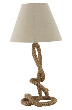 a lamp that is made out of rope