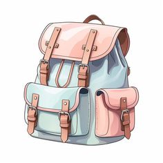 Backpack Graphics in Pastel Colors Art Style: 4K & Vector Backpack Clipart, Diy Bag Painting, Pastel Colors Art, Publishing Industry, Colors Art, Large Format Printing, Vintage Luggage, Brand Image, Print Advertising