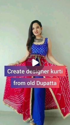 Day 4 Navratri, Dupatta Draping, Silk Kurti Designs, Silk Kurti, October 4, Dresses Indian