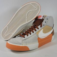 Up For Grabs Are The Rare Nike Blazer '77 Pro Club Light Bone Pecan Mens Size 9.5 Shoes Dq7673 001. Brand New Without Box And Never Worn. Thanks Orange Mid-top Skate Shoes For Streetwear, Nike Orange Sneakers For Skateboarding, Orange Nike Sneakers For Skateboarding, Nike Orange Skate Shoes With Gum Sole, Orange High-top Sneakers With Vulcanized Sole, Orange Custom Lace-up Sneakers With Rubber Waffle Outsoles, Orange High-top Lace-up Sneakers With Vulcanized Sole, Orange Sneakers With Gum Sole For Skateboarding, Orange Skate Shoes With Rubber Sole