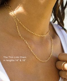 14k Gold Filled Necklaces Gold Necklace Paperclip Chain - Etsy 14k Gold Filled Cable Chain Jewelry As Gift, Dainty Cable Chain Link Jewelry, Classic 14k Gold Filled Chain Necklace Gift, Oval Link Jewelry With Delicate Chain For Gift, Delicate Chain Oval Link Jewelry For Gifts, Delicate Oval Link Chain Jewelry Gift, Minimalist Cable Chain Jewelry Gift, Gift Jewelry With Delicate Oval Link Chain, Gold Cable Chain Jewelry As Gift