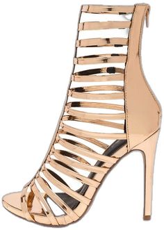 Metallic Open Toe Sandals With Wrapped Heel, Strapped Sandals With Wrapped Heel For Party, Spring Metallic Strappy Sandals, Metallic Strappy Sandals For Spring, Strappy Sandals Gladiators, Gladiator Sandals Heels, Runway Fashion Couture, Spot Lights, Gladiator Heels