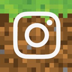 the instagram logo overlaided with brown and green squares is seen in this image