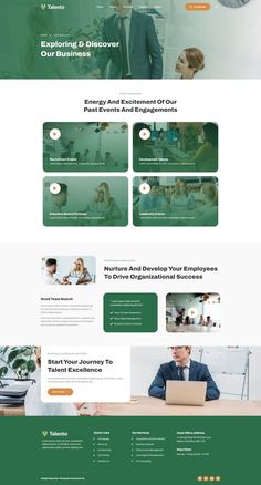 the landing page for a company that sells products and services to employees in their business