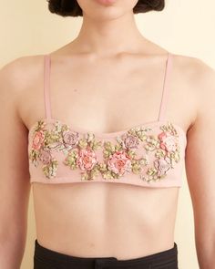 Club Bra – BODE Summer Evening Bra With Adjustable Straps, Elegant Bra With Adjustable Straps For Spring, Elegant Spring Bra With Adjustable Straps, Fitted Floral Embroidery Bra, Fitted Bra For Spring Wedding, Fitted Bra For Wedding In Spring, Fitted Wedding Bra For Spring, Spring Wedding Fitted Bra, Spring Wedding Underwire Bra