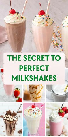 the secret to perfect milkshakes is that they are made with only three ingredients