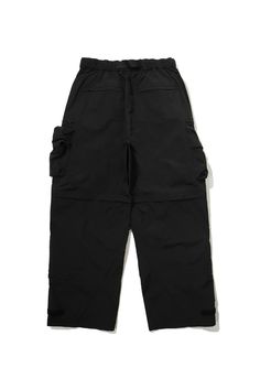 100% nylon    3-d cargo pockets    zips off into shorts    made in korea Black Cotton Cargo Shorts With Multiple Pockets, Functional Black Cargo Shorts With Side Pockets, Black Short-length Cargo Pants With Belt Loops, Outdoor Black Cargo Pants With Built-in Shorts, Black Cotton Cargo Shorts With Functional Pockets, Cargo Pants, Black Pants, 3 D, Pants