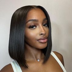 Super Easy Straight Bob Wear & Go Pre Cut HD Transparent Lace Closure Wig with Pre Plucked Hairline & Bleached Knot Lace Closure Bob, Hair Patterns, Bob Lace Front Wigs, Mega Hair, Straight Bob, Body Wave Wig, Lace Closure Wig, Lace Hair, Hair Density