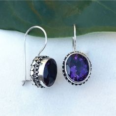 Permata Amethyst and Sterling Silver Earrings from Bali Indonesia Trendy Purses, Sterling Silver Drop Earrings, Amethyst Jewelry, Amethyst Bracelet, Balinese, Silver Drop Earrings, Precious Jewelry, Earrings Sterling Silver, Teardrop Earrings