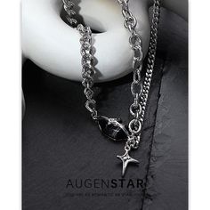 This retro luxury star necklace will elevate any outfit with its timeless design and exquisite craftsmanship. Handcrafted with premium materials, it exudes elegance and sophistication. The perfect accessory for those who appreciate the finer things in life. Add a touch of luxury to your everyday style. Elegant Star-shaped Chain Jewelry, Elegant Star-shaped Chain Necklace With Star Charm, Elegant Star-shaped Chain Necklace With Adjustable Chain, Silver Star-shaped Clavicle Chain Necklace, Elegant Star-shaped Metal Necklace, Elegant Silver Chain Necklace With Star Charm, Elegant Chain Necklace With Star Charm, Elegant Silver Star Chain Necklace, Elegant Star-shaped Clavicle Necklace