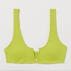 H&M Bikini Top. Color: Lime Green Size: 8. This Bikini Top Has No Matching Bottoms. Purchased From H&M. Reasonable Offers Welcomed. Other Ways To Pay Accepted. Smoke Free & Pet Free Household. Low-cut Beachwear Swimwear For Spring, Spring Low-cut Beachwear Swimwear, H&m Summer Beach Tops, Fitted H&m Top For Beach, Spring Seamless Low-cut Swimwear, H&m Swimwear For Spring Pool Time, H&m Swimwear For Spring Poolside, H&m Sleeveless Beach Swimwear, H&m Fitted Swimwear For Poolside