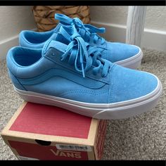 Brand New. Never Worn. No Trades. Spring Light Blue Vans Sneakers, Blue Vans Sneakers For Spring, Van Color, Blue Vans, Vans Blue, Women's Vans, Shoes Baby, Womens Vans, Vans Authentic Sneaker