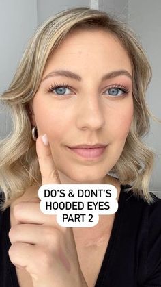 How To Make Eyes Look Longer, Open Eye Makeup Tutorial, Eye Makeup For Daytime, No Makeup Look Eyeshadow, Natural Eyeshadow Hooded Eyes, Eye Crease Makeup Hooded Eyelids, Eye Shadow To Make Eyes Bigger, Sagging Eyelids Hooded Eyes, Makeup For Very Hooded Eyes