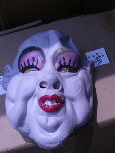 "WOW!! Rare!! vintage Cesar vinyl mask of \"Ugly Glamour Lady\" Not sure exact character name but check pic. This mask is not in the best shape.It is original & has been repaired, & restored slightly. SOLD AS IS>All fair offers considered." Halloween Masquerade Party, Hudson Ny, Halloween Masquerade, Masquerade Party, Genesis Evangelion, Neon Genesis, Dec 12, Character Names, Neon Genesis Evangelion